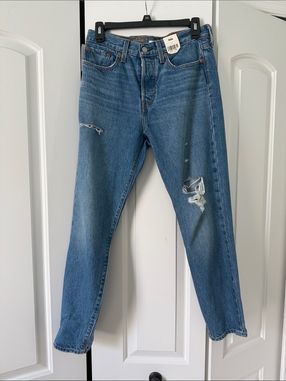 Classic Distressed Blue Jeans